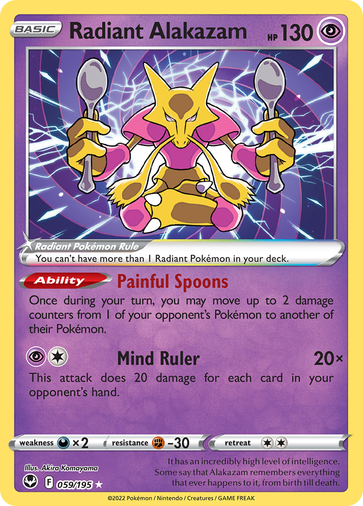 Radiant Alakazam — illustrated card