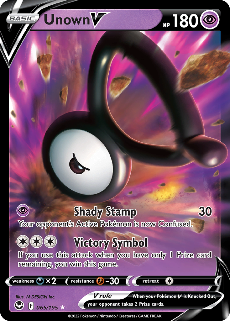 Unown V — illustrated card