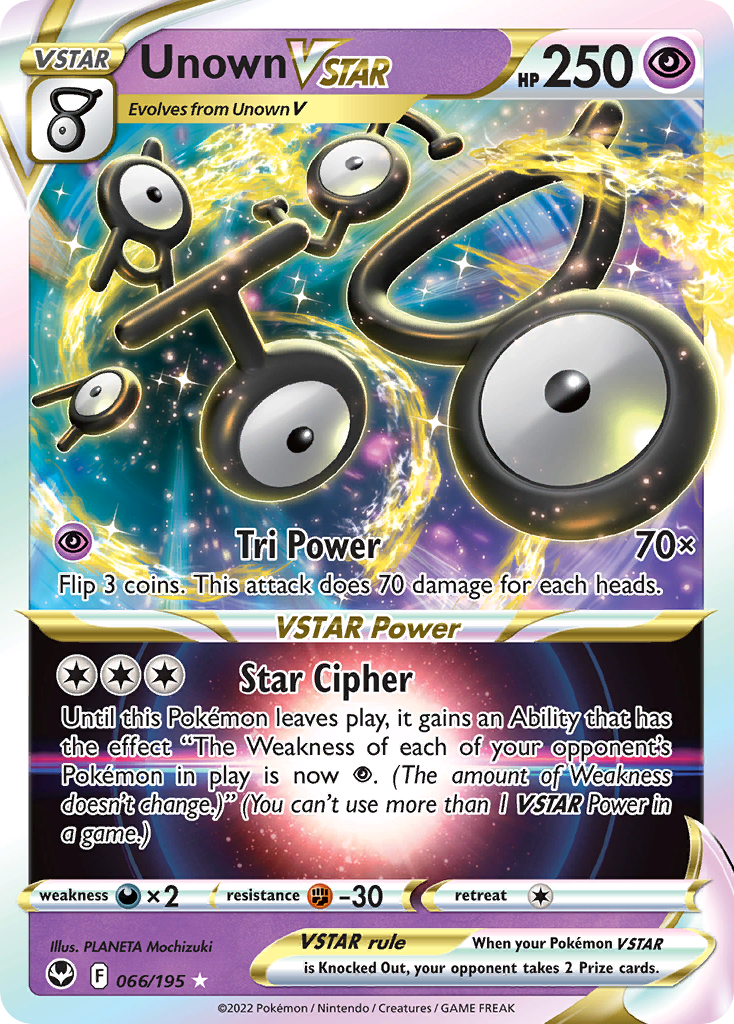 Unown VSTAR — illustrated card