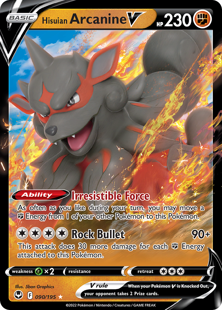 Hisuian Arcanine V — illustrated card