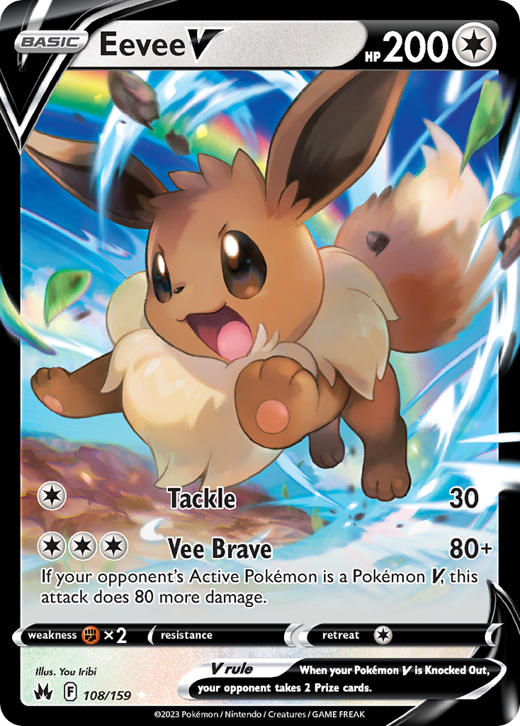 Eevee V — illustrated card