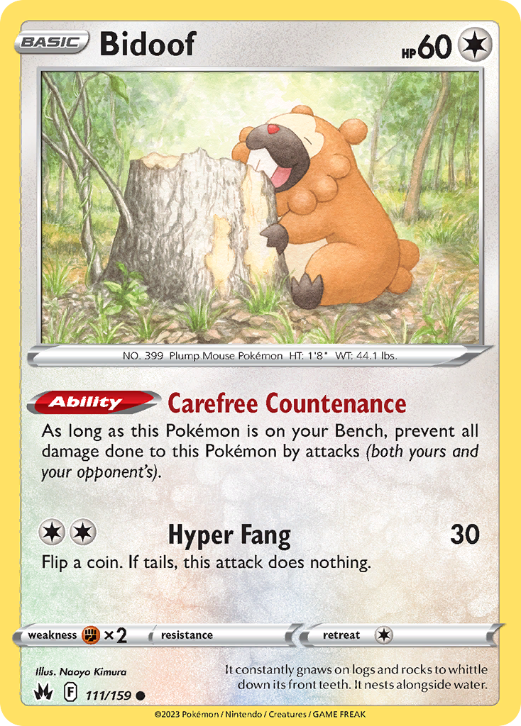Bidoof — illustrated card