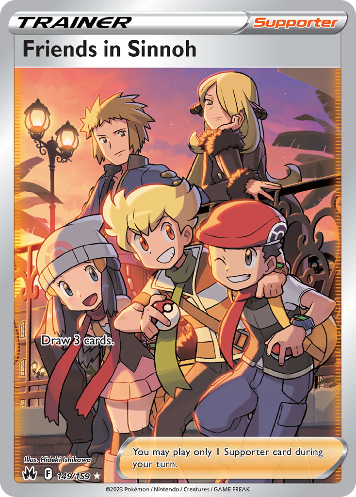Friends in Sinnoh — illustrated card