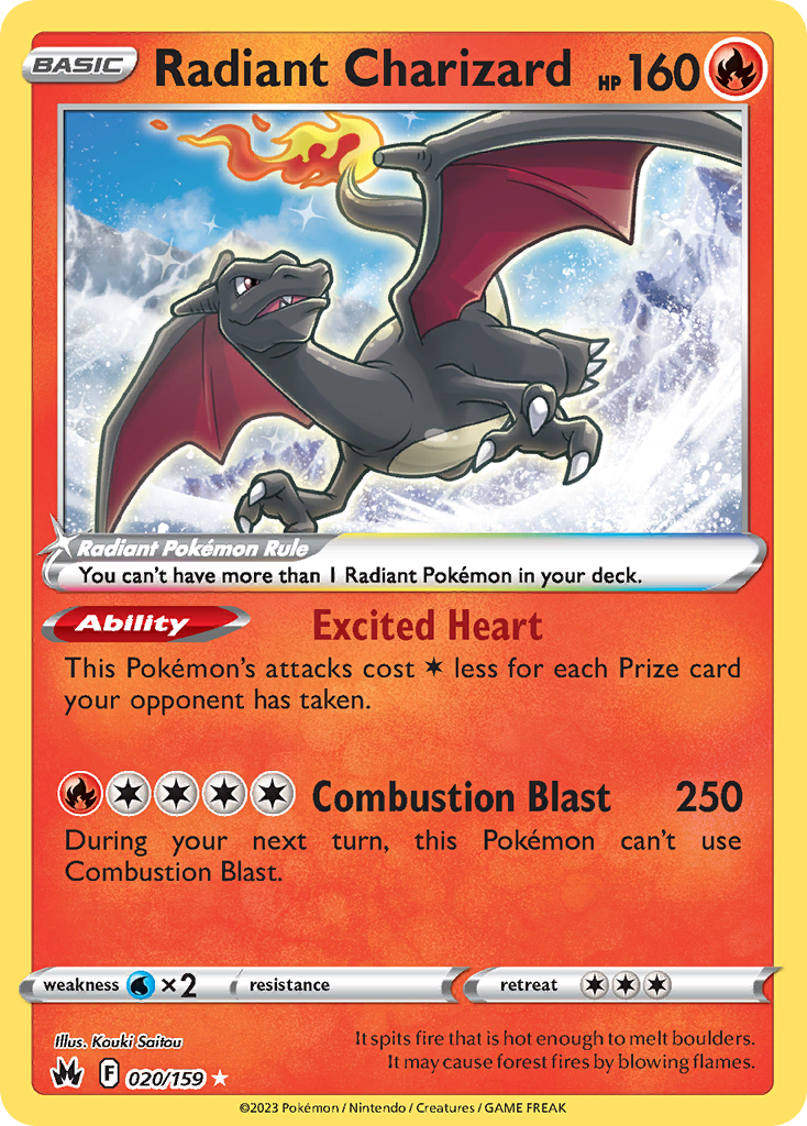 Radiant Charizard — illustrated card