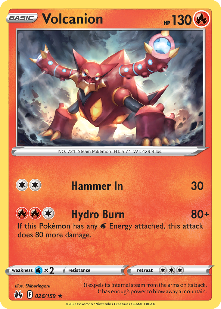 Volcanion — illustrated card