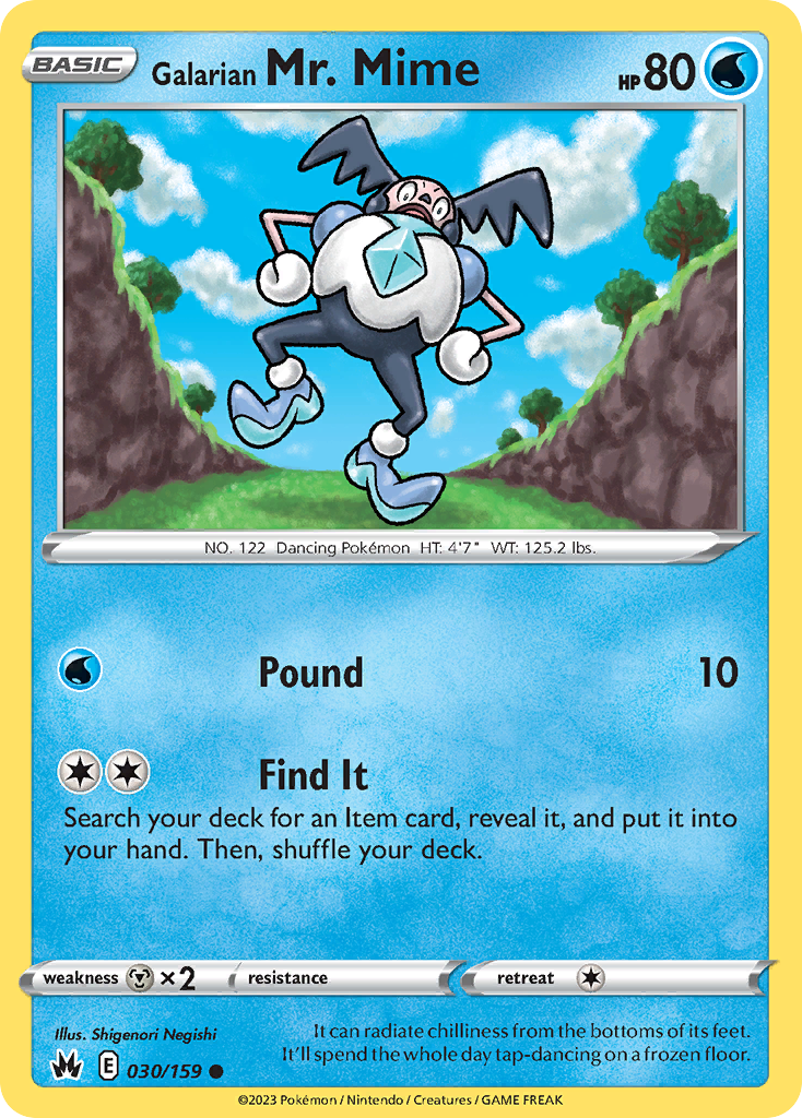 Galarian Mr. Mime — illustrated card