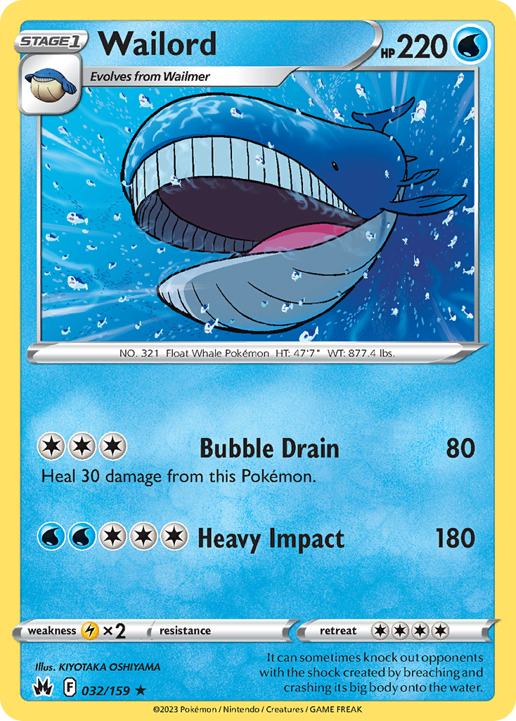 Wailord — illustrated card