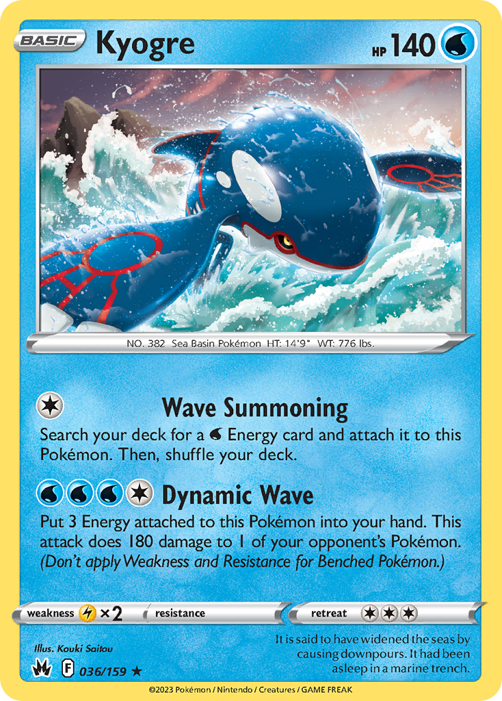 Kyogre — illustrated card