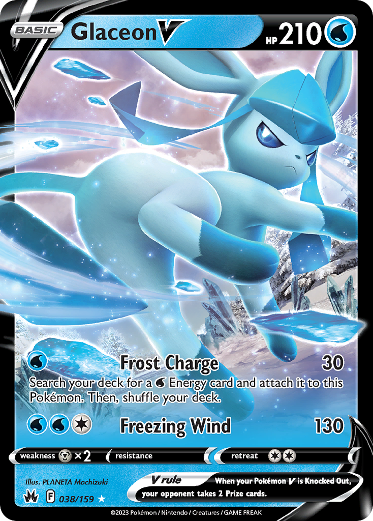 Glaceon V — illustrated card