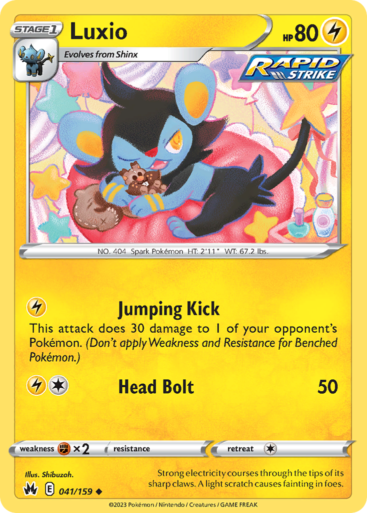 Luxio — illustrated card
