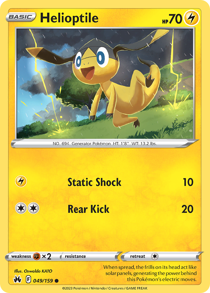 Helioptile — illustrated card