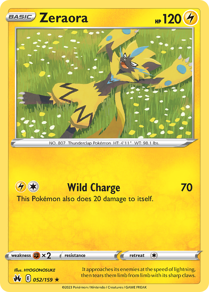 Zeraora — illustrated card