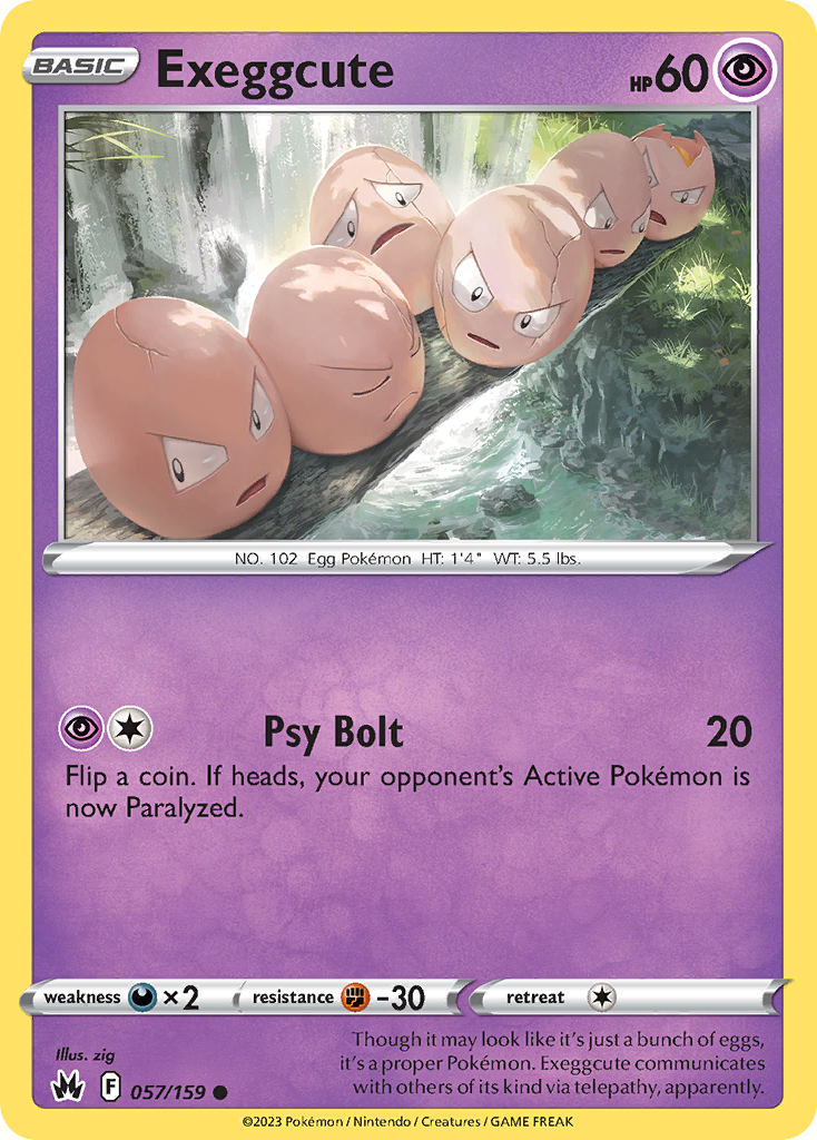 Exeggcute — illustrated card