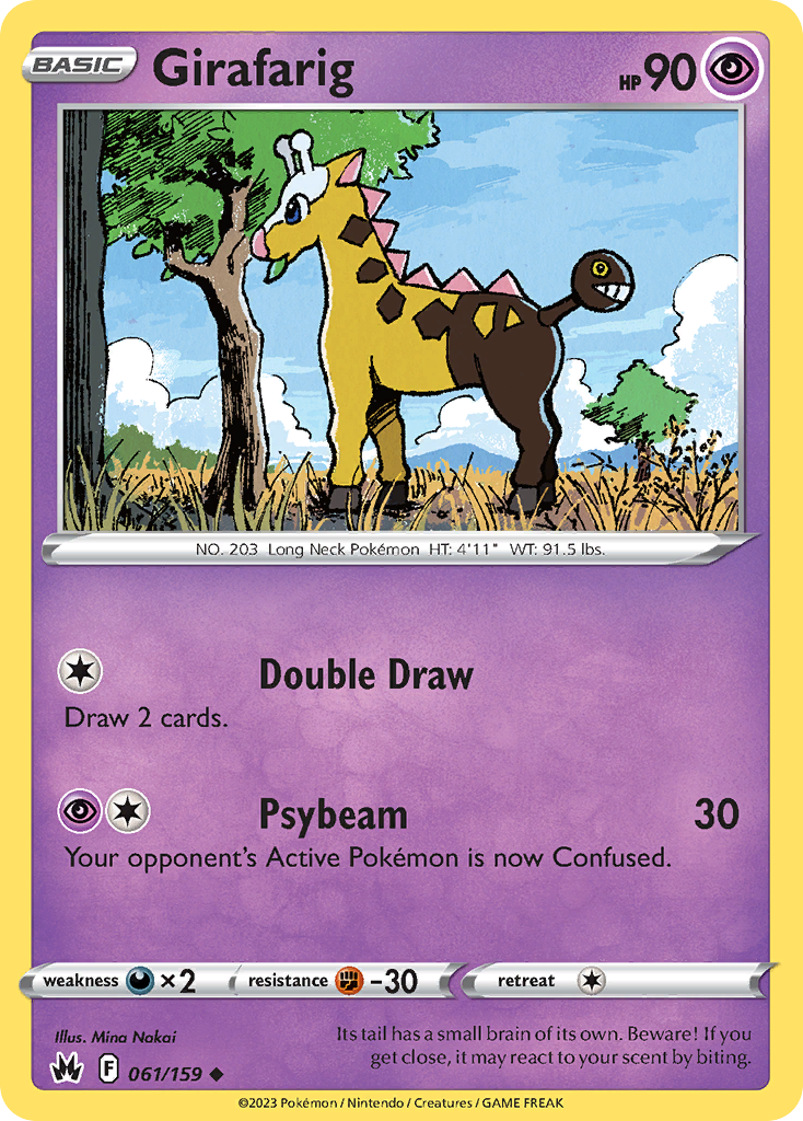 Girafarig — illustrated card