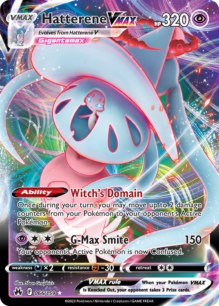 Hatterene VMAX — illustrated card