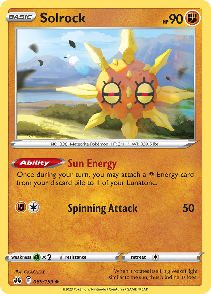 Solrock — illustrated card