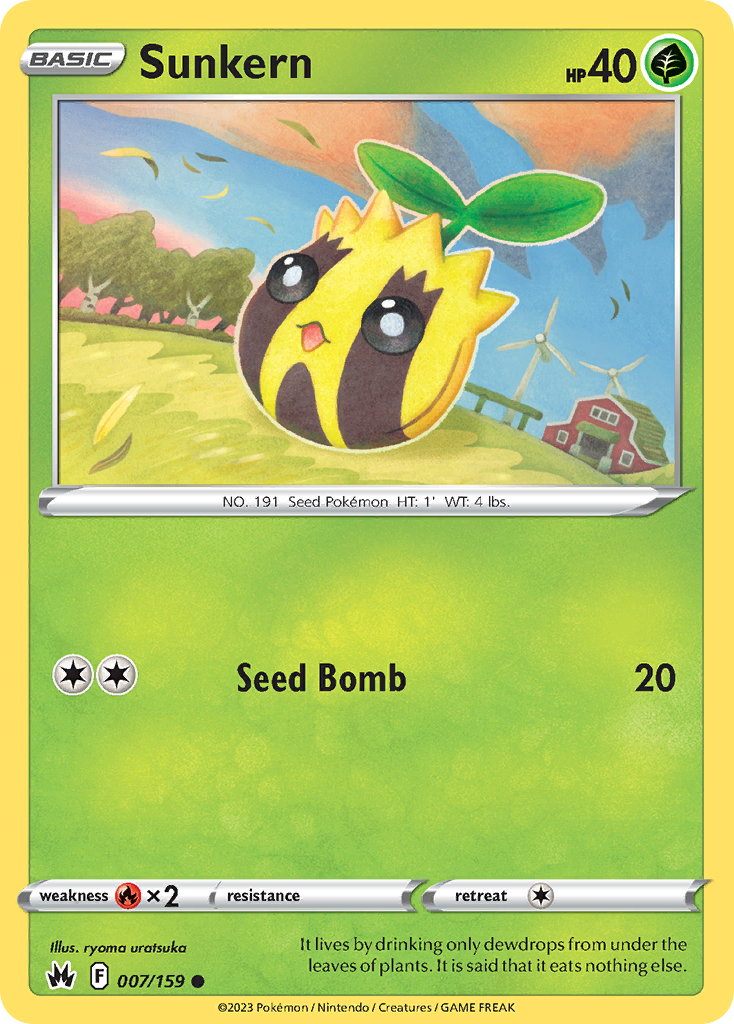 Sunkern — illustrated card