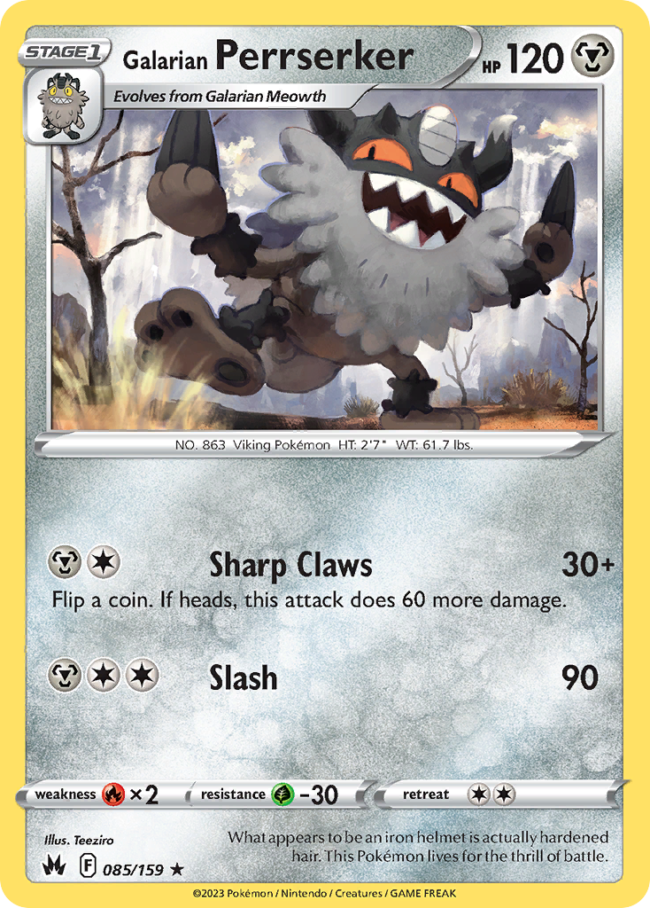 Galarian Perrserker — illustrated card