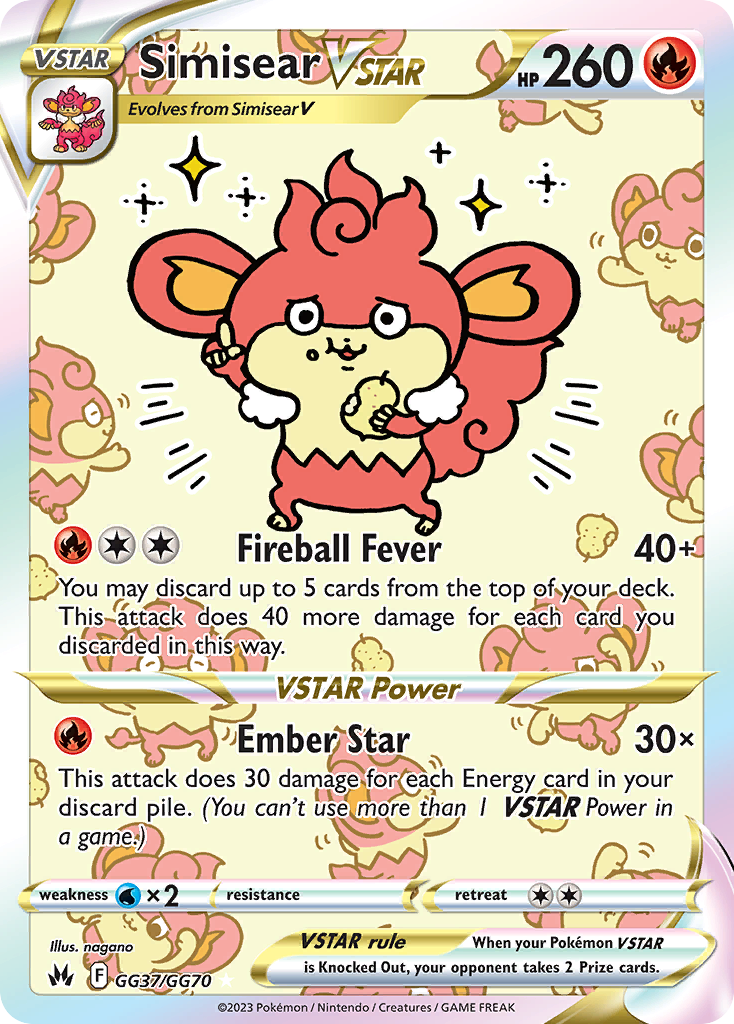 Simisear VSTAR — illustrated card