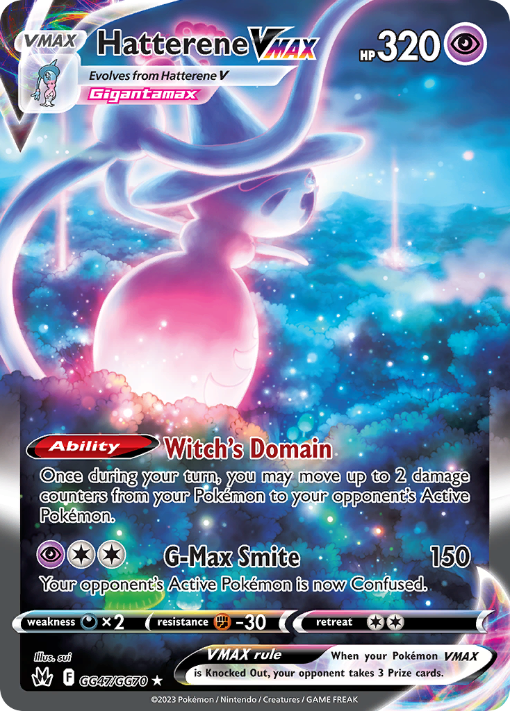 Hatterene VMAX — illustrated card