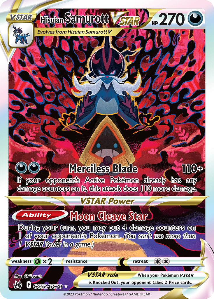 Hisuian Samurott VSTAR — illustrated card