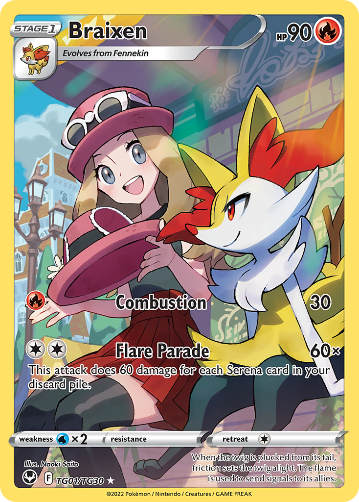 Braixen — illustrated card