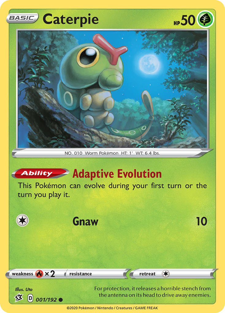 Caterpie — illustrated card