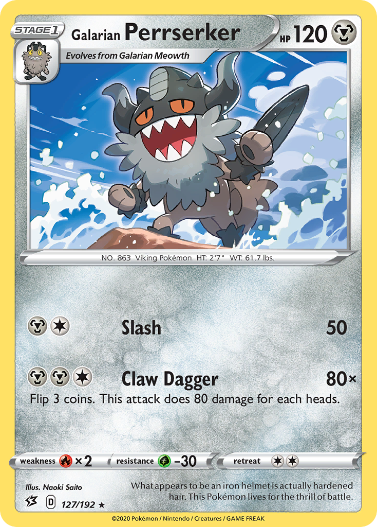 Galarian Perrserker — illustrated card
