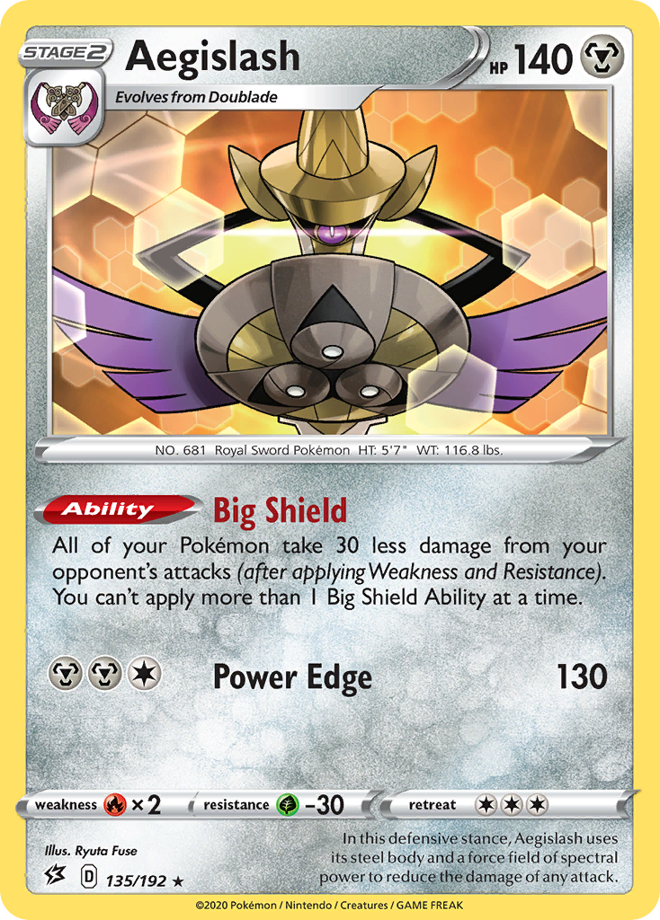 Aegislash — illustrated card