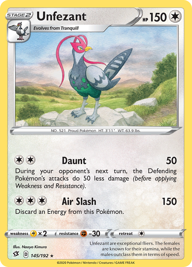 Unfezant — illustrated card