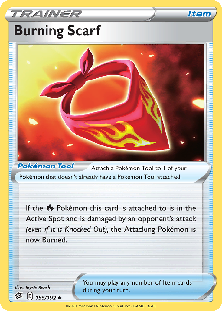 Burning Scarf — illustrated card
