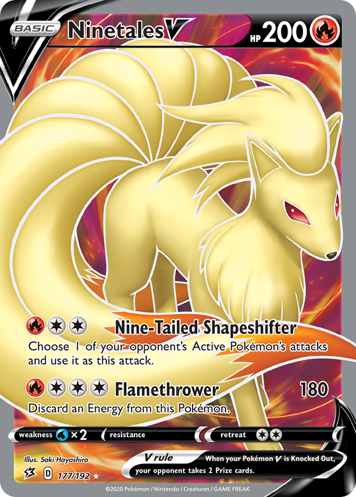 Ninetales V — illustrated card