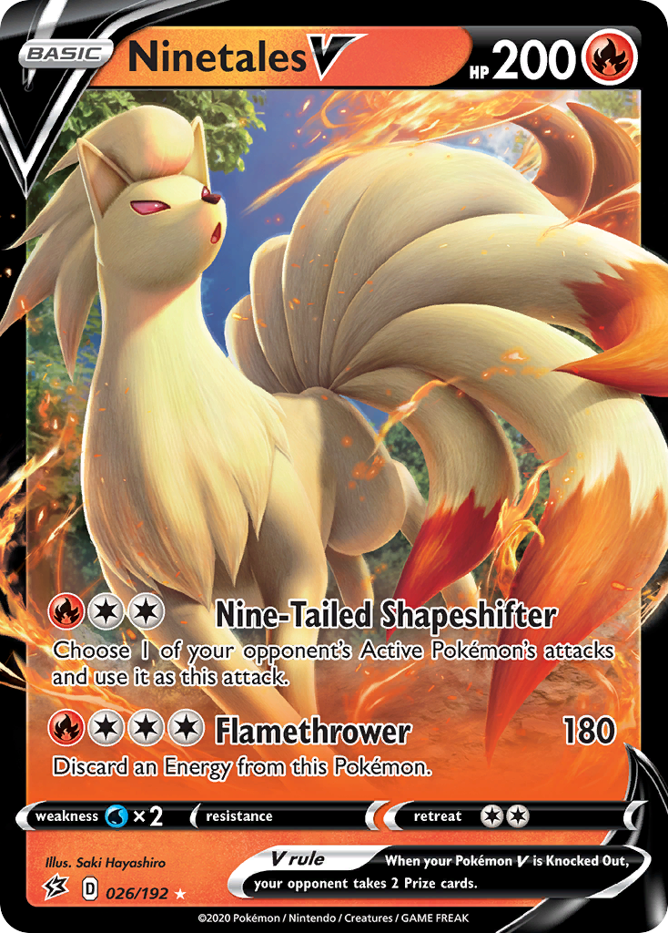Ninetales V — illustrated card