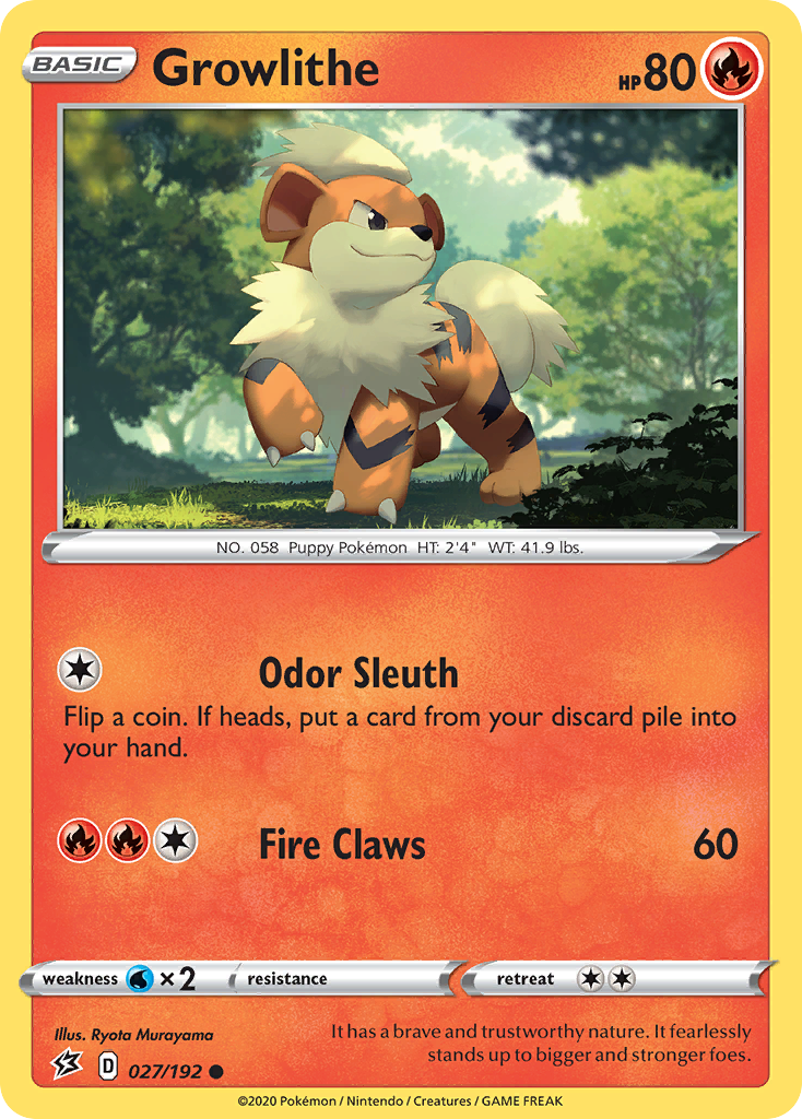 Growlithe — illustrated card