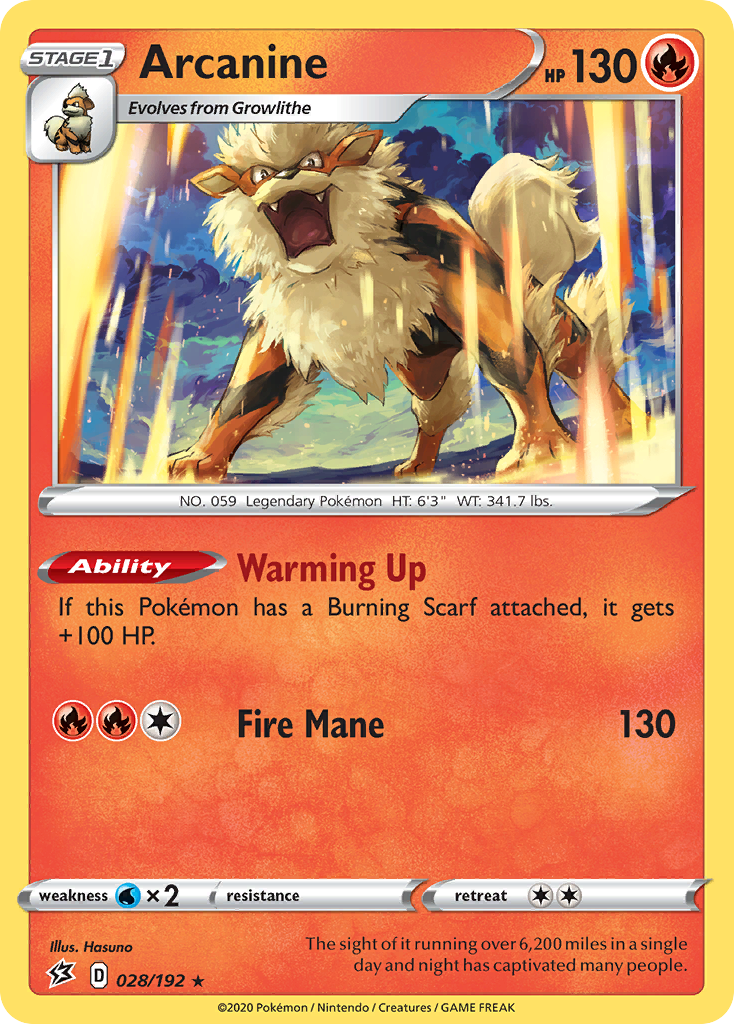 Arcanine — illustrated card