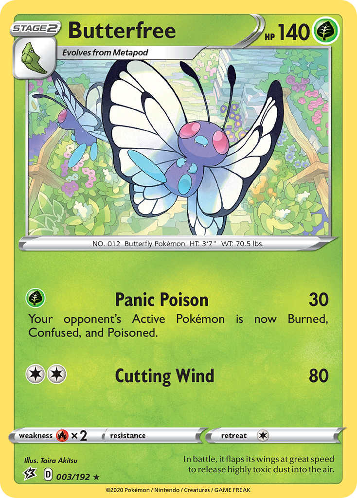 Butterfree — illustrated card