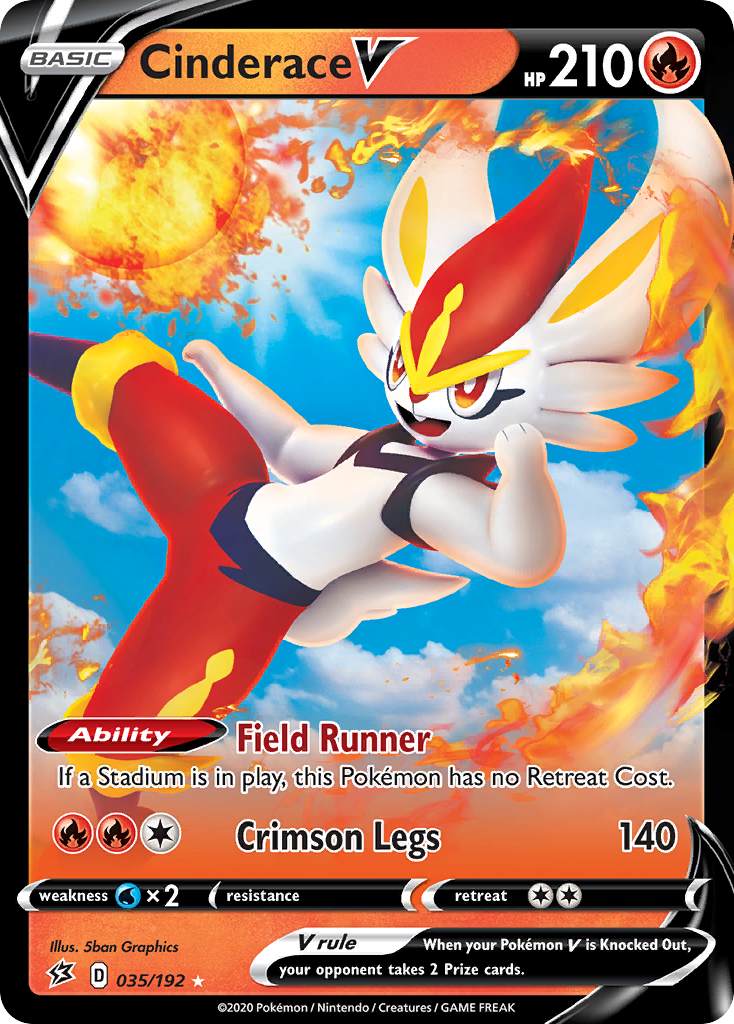 Cinderace V — illustrated card