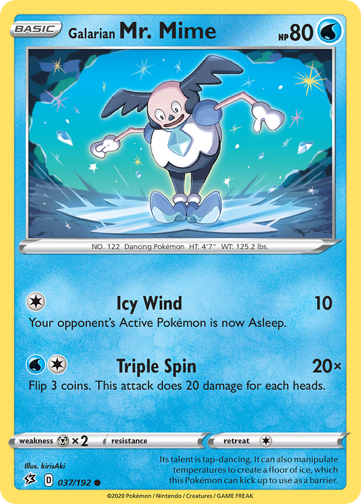Galarian Mr. Mime — illustrated card