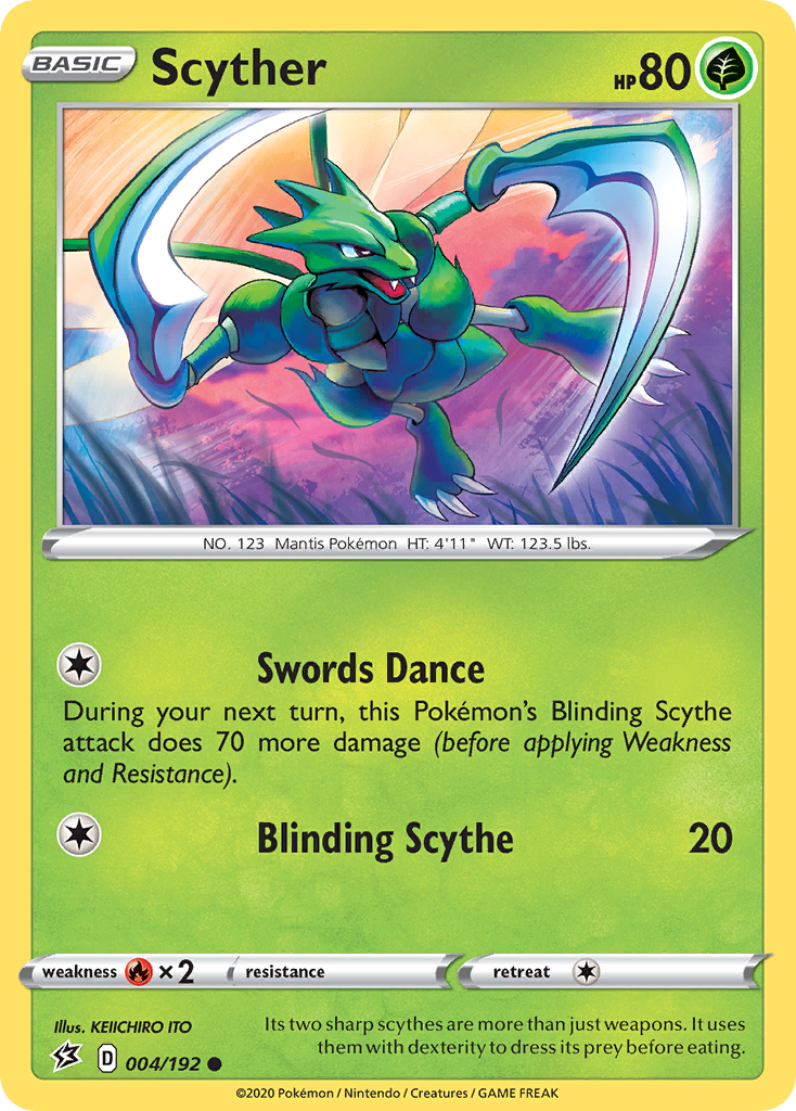 Scyther — illustrated card