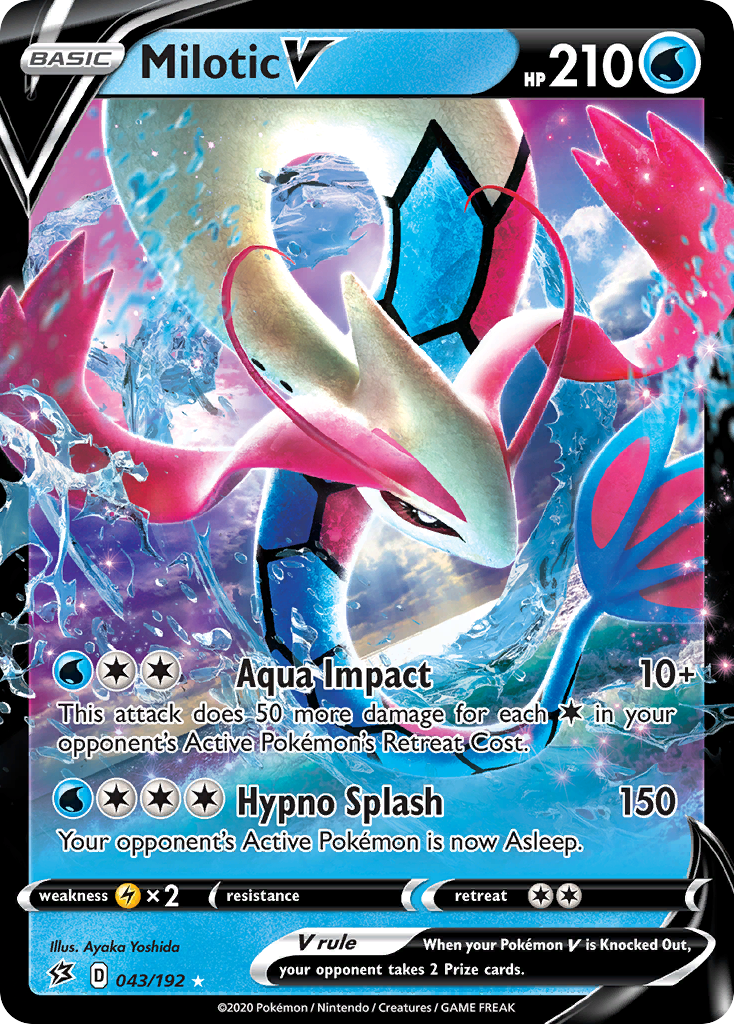 Milotic V — illustrated card
