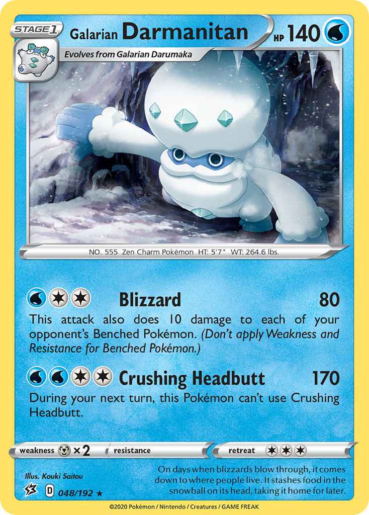 Galarian Darmanitan — illustrated card