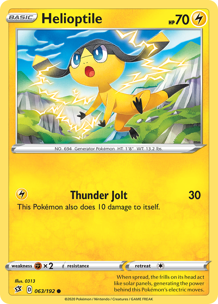 Helioptile — illustrated card