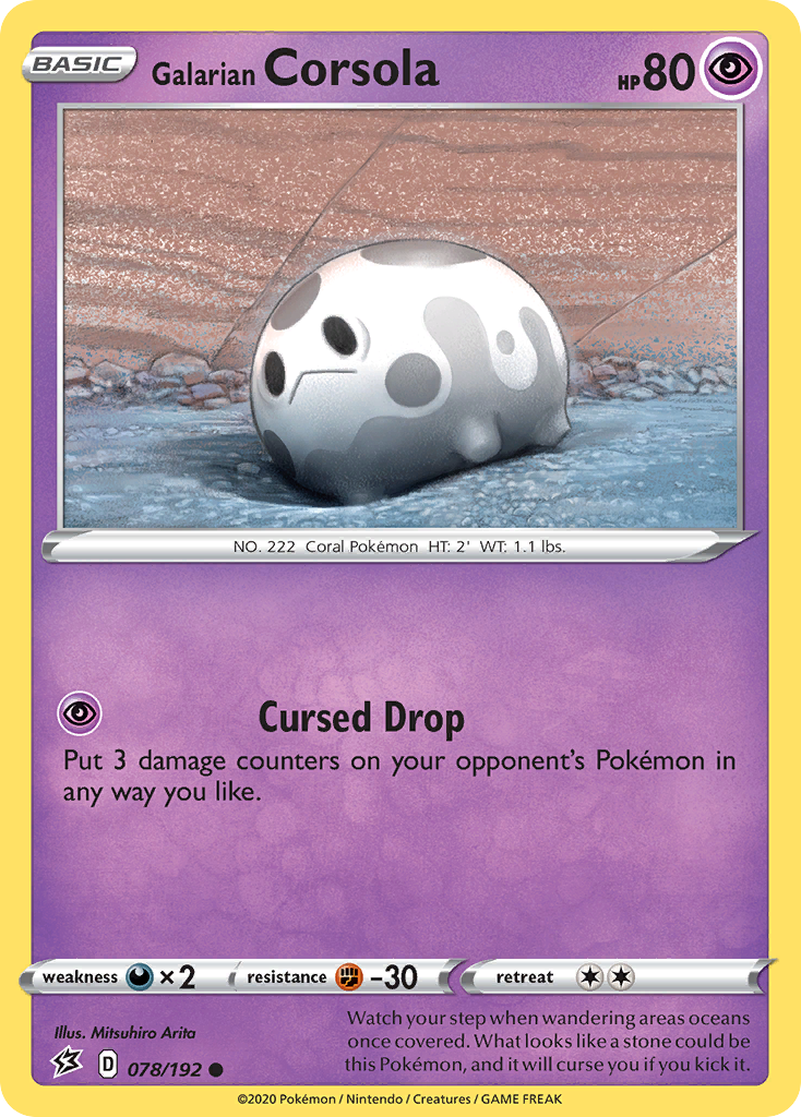 Galarian Corsola — illustrated card