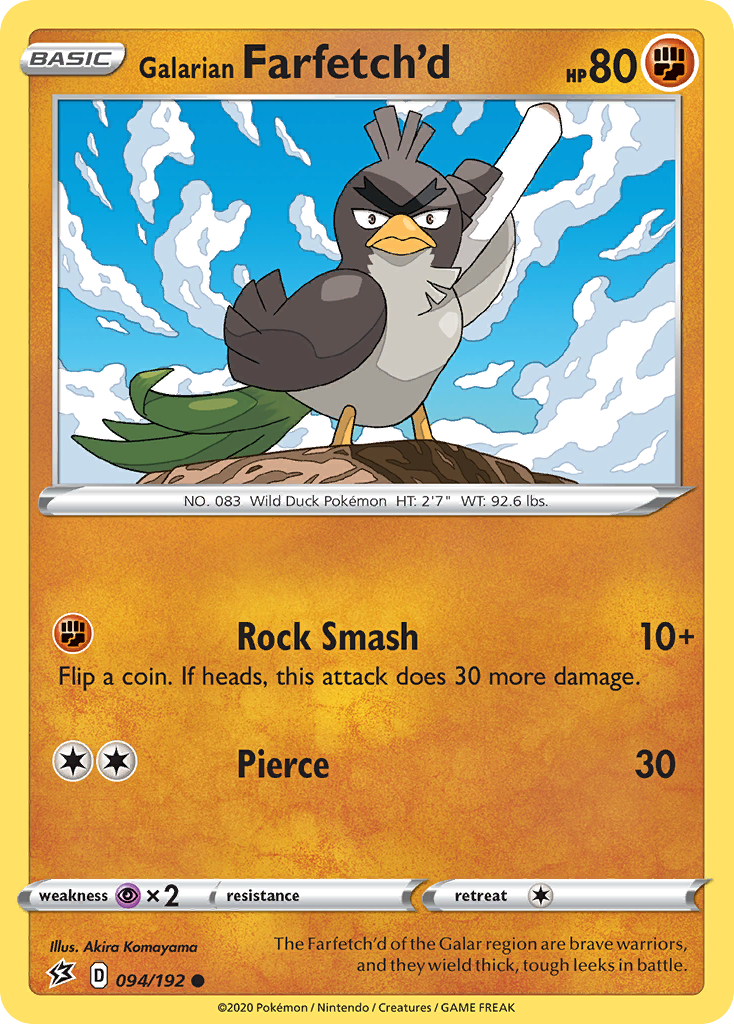 Galarian Farfetch'd — illustrated card