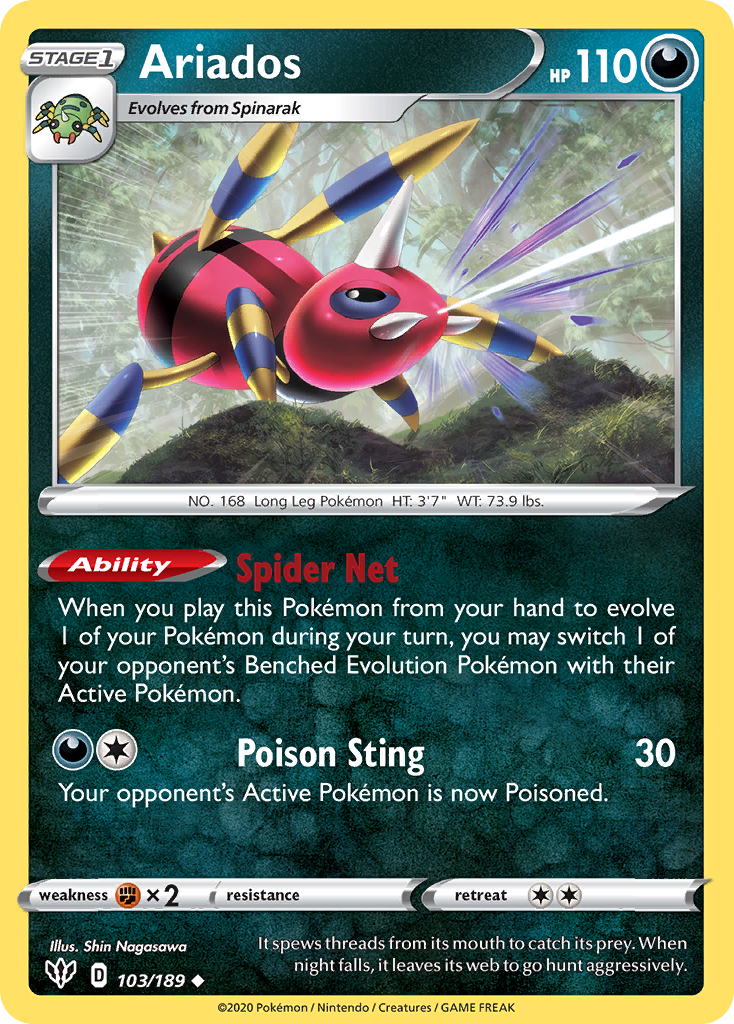Ariados — illustrated card
