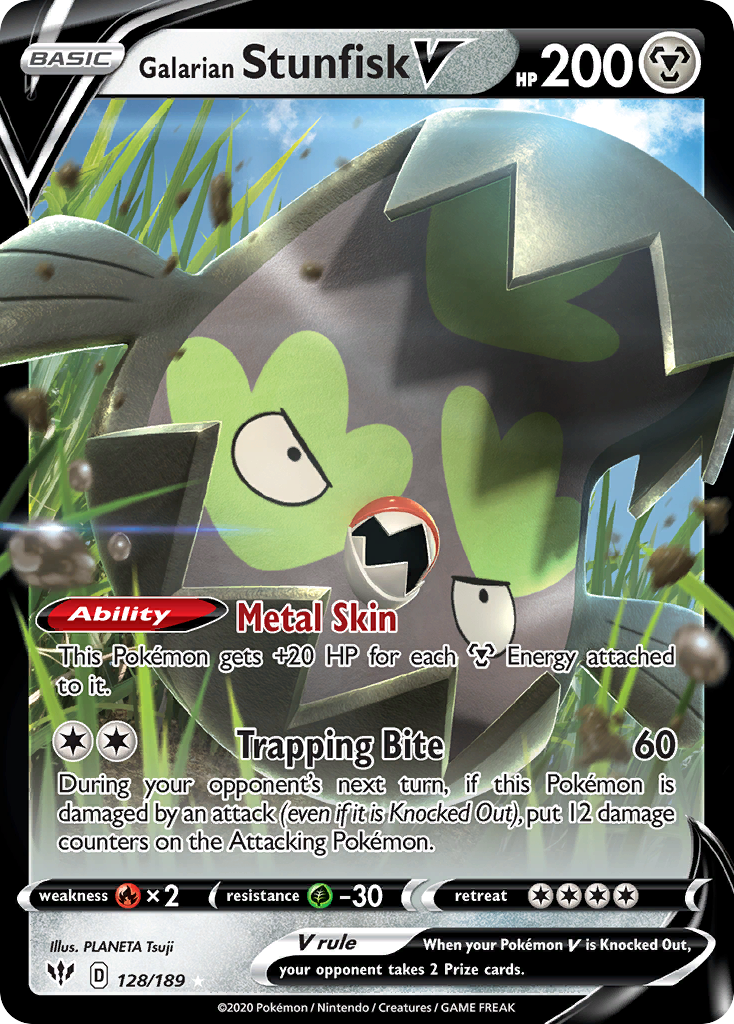 Galarian Stunfisk V — illustrated card
