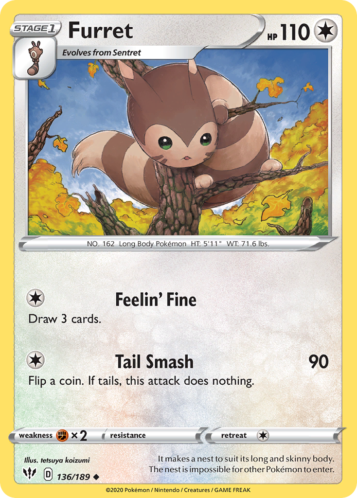 Furret — illustrated card