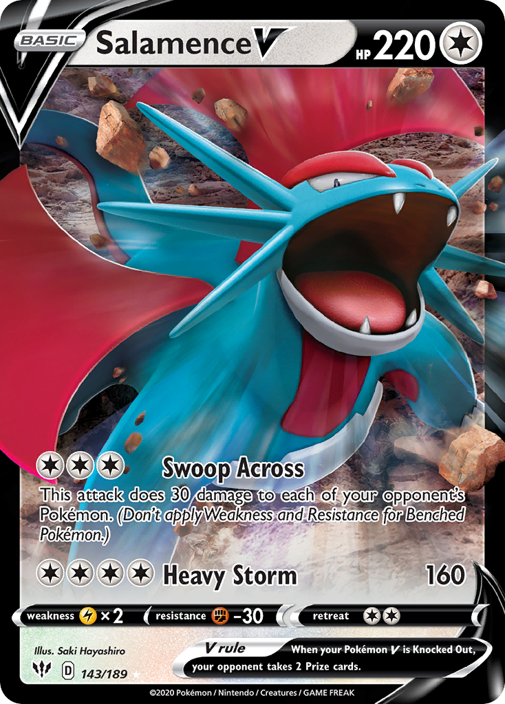 Salamence V — illustrated card