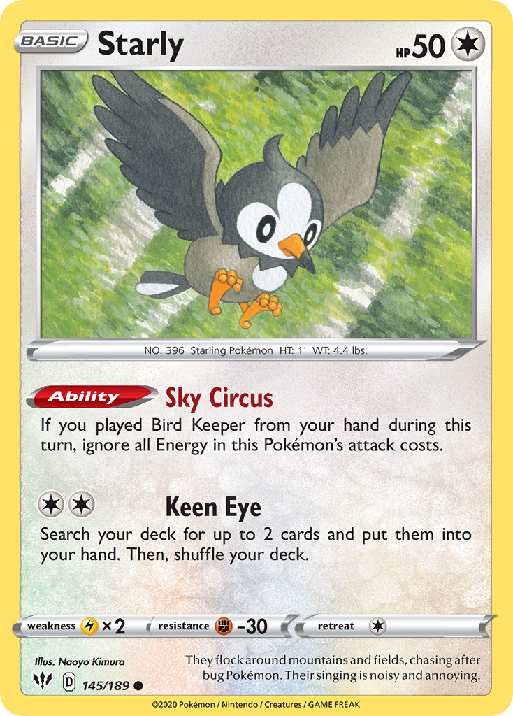 Starly — illustrated card