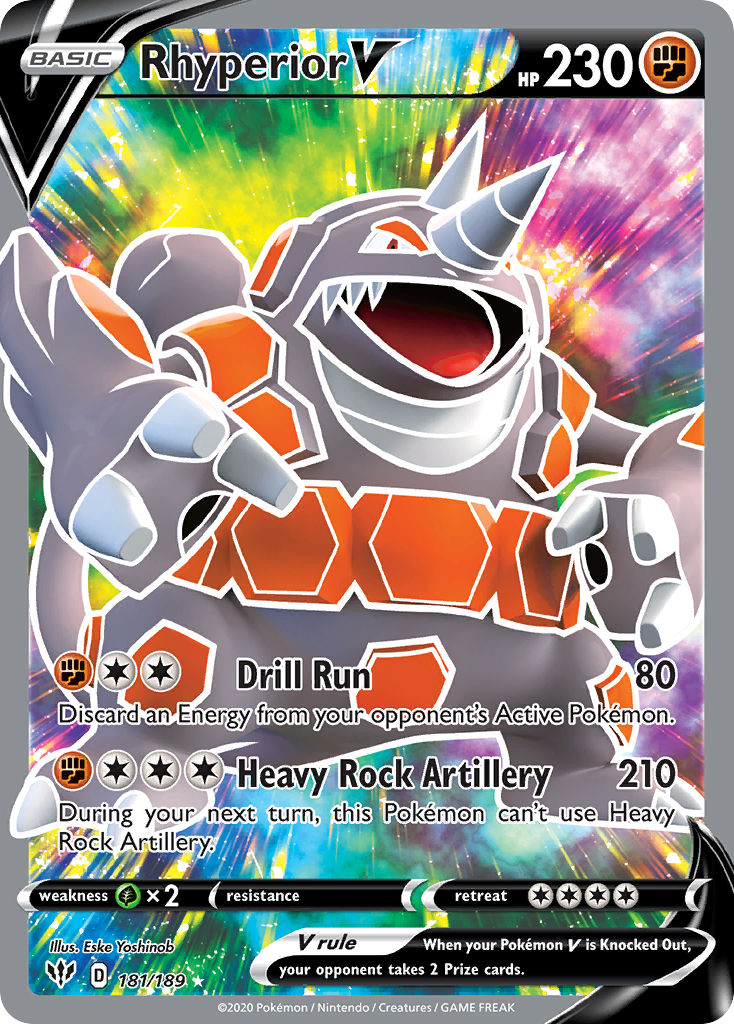 Rhyperior V — illustrated card